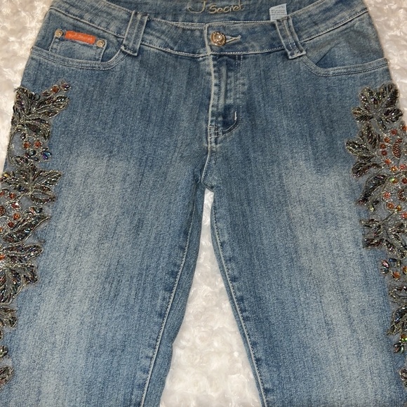 J Secret woman’s sequin boot cut blue jean Size 29. Size 9-10 - Picture 7 of 12